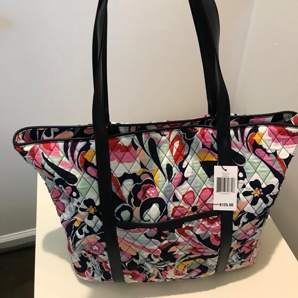 Vera Bradley Mod Paisley Trimmed Vera tote bag. - Picture 2 of 10